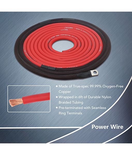 Kit De Cables Recoil Pck4 4ga Ofc 100% Cobre