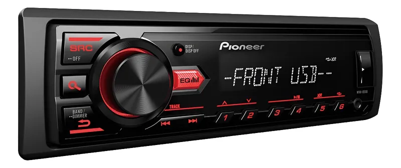 Estereo Pioneer Mvh-85ub 50w X 4 Usb Aux Rca Radio Color Negro
