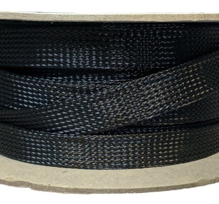 CUBRE CABLE PIEL DE SERPIENTE NEGRO 0 / 4 / 8 AWG X ROLLO