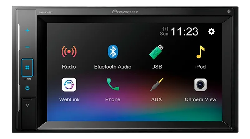 Estereo Pioneer Dmh-A245bt Bluetooth Pantalla Touch Color Negro