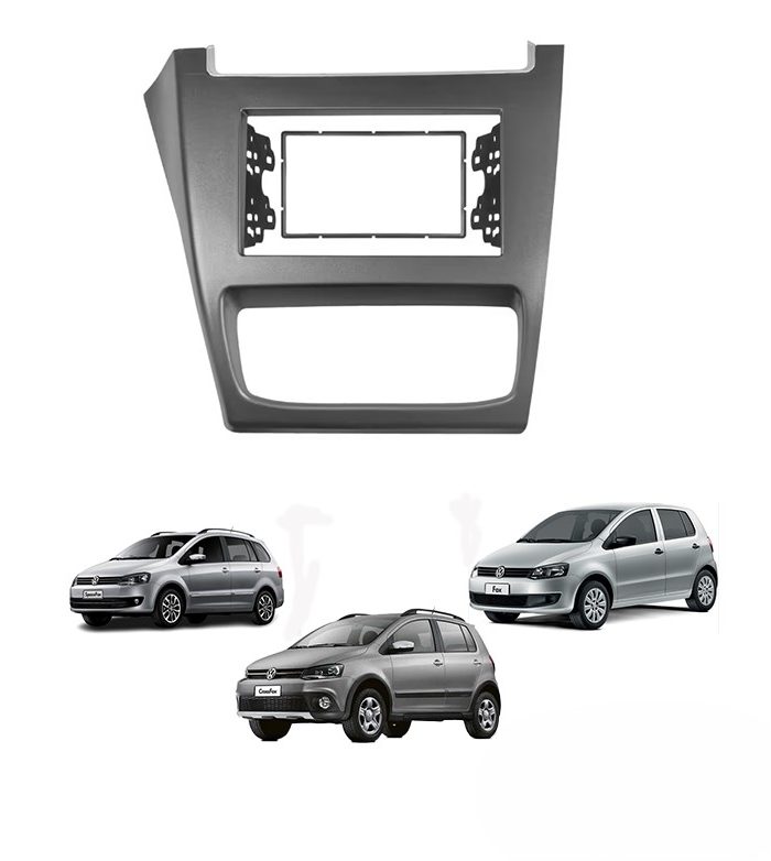 MARCO ADAPTADOR PERMAK 2 DIN VW FOX - CROSSFOX 2013 / 2015 COLOR PLATA