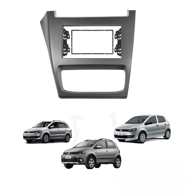 MARCO ADAPTADOR PERMAK 2 DIN VW FOX – CROSSFOX 2013 / 2015 COLOR PLATA