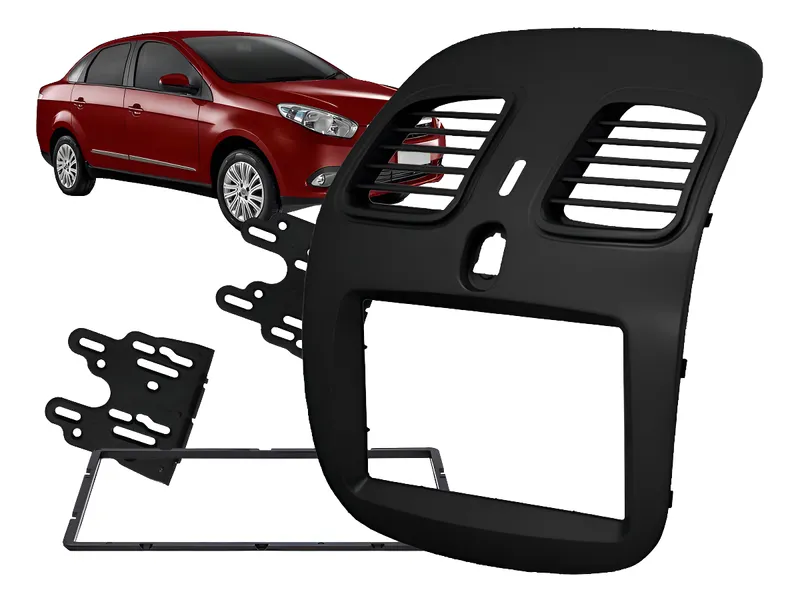 Marco Adaptador 2 Din Fiat Grand Siena Estereo Negro