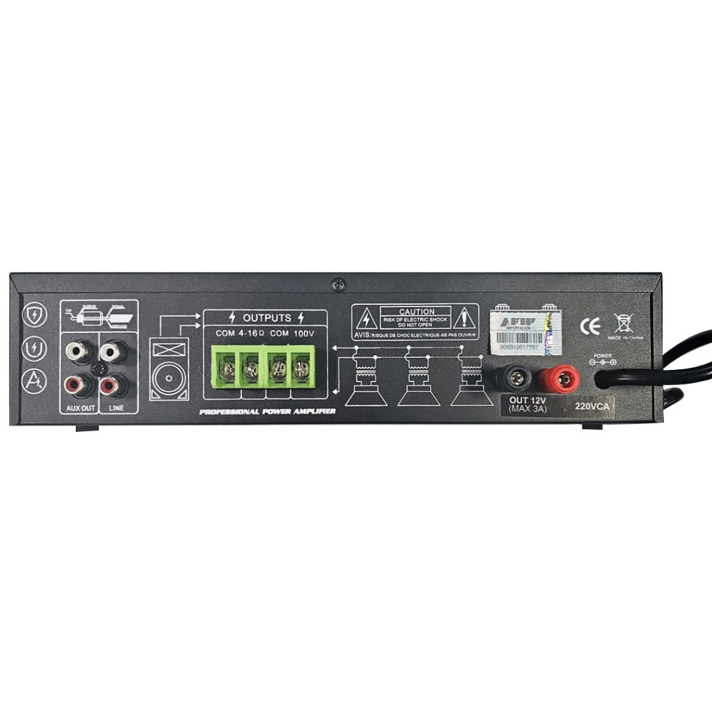 AMPLIFICADOR MUSICA FUNCIONAL BLAULINE BAMP-3025II 50WRMS – imagen 3