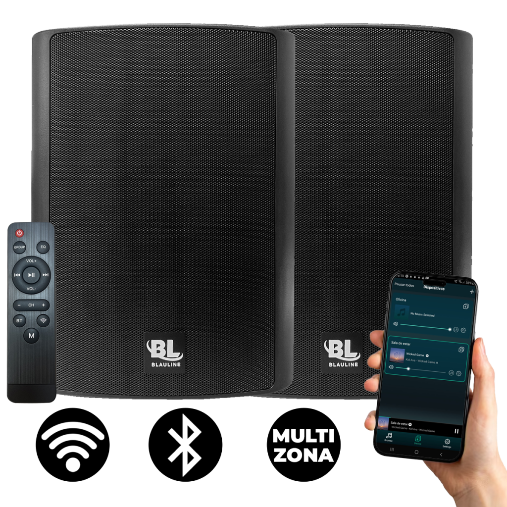 Bafle Monitor Blauline Bwf-6500b Wifi/bt Negro 6.5 X Par