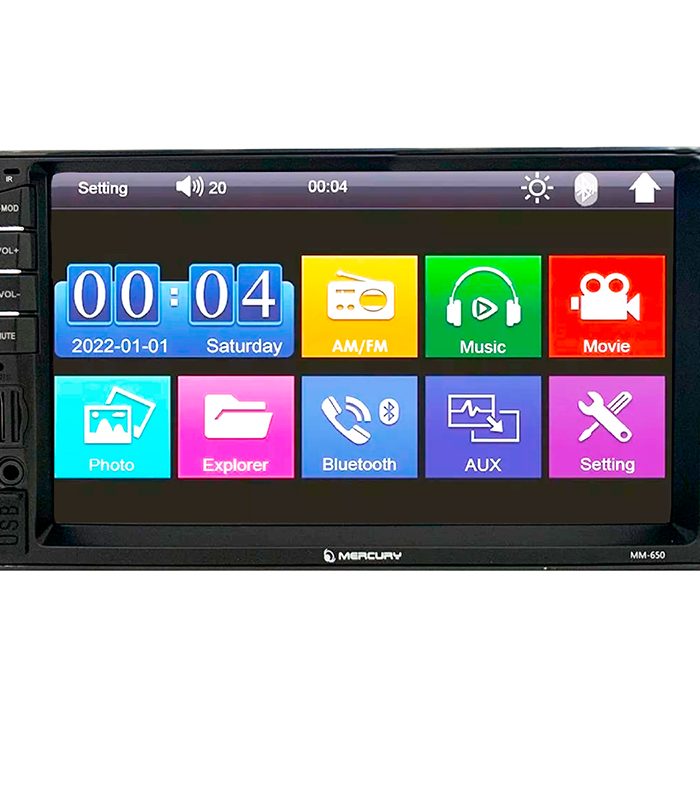 Estereo Pantalla Mercury Mm-650 Bluetooth Mirror Link 7" Am Fm