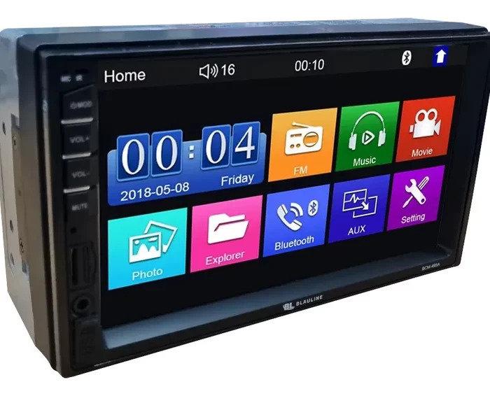 ESTEREO DOBLE DIN BLAULINE BCM-495A 7" CARPLAY POR CABLE