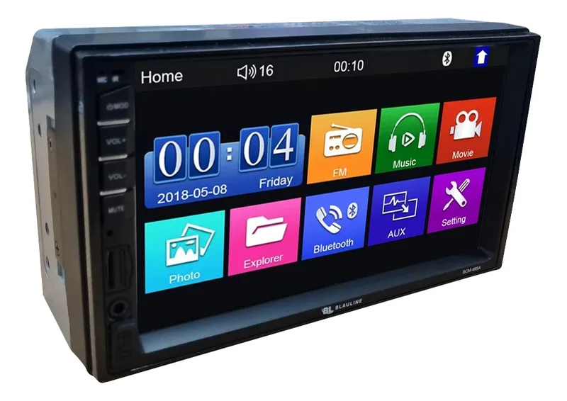 ESTEREO DOBLE DIN BLAULINE BCM-495A 7" CARPLAY POR CABLE