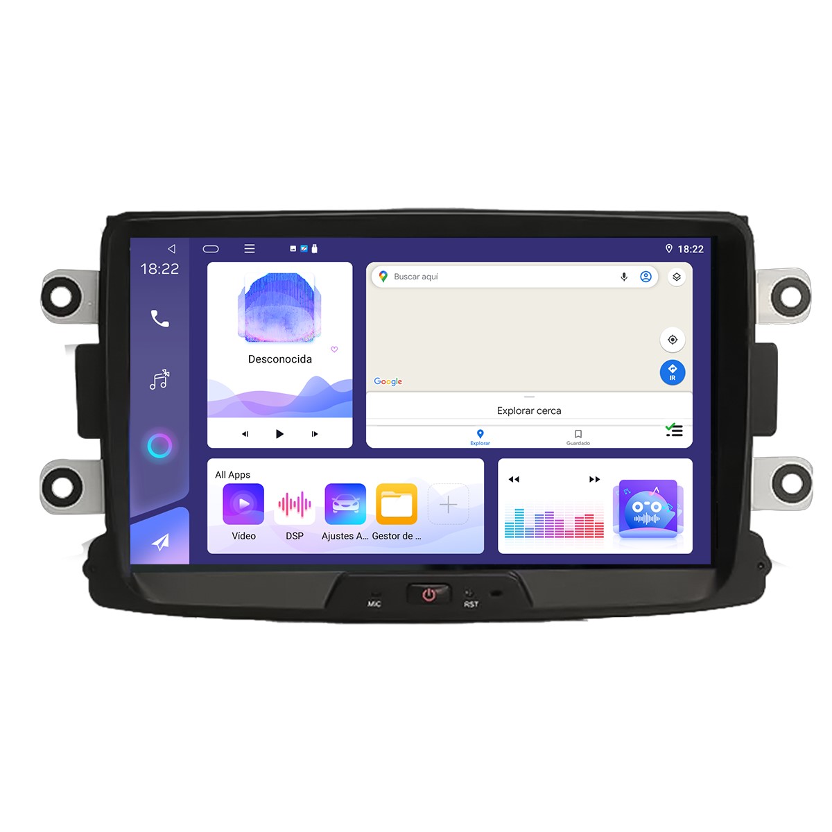 Estereo Multimedia Blauline Bcm-800rn 8 Especifica Renault