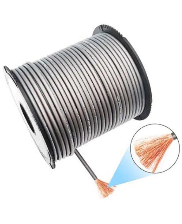 Rollo De Cable Recoil Rg10-250 10ga Color Gris Por Metro