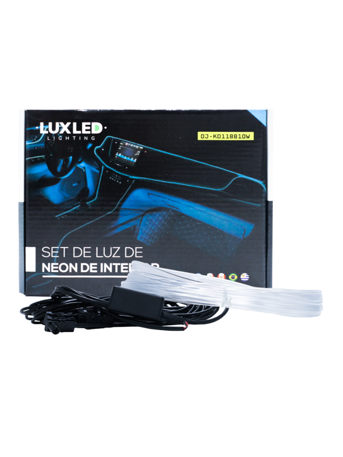 Hilo De Neon Lux Led Dj-kd118810w Set X 5 Rgb 12v Bt