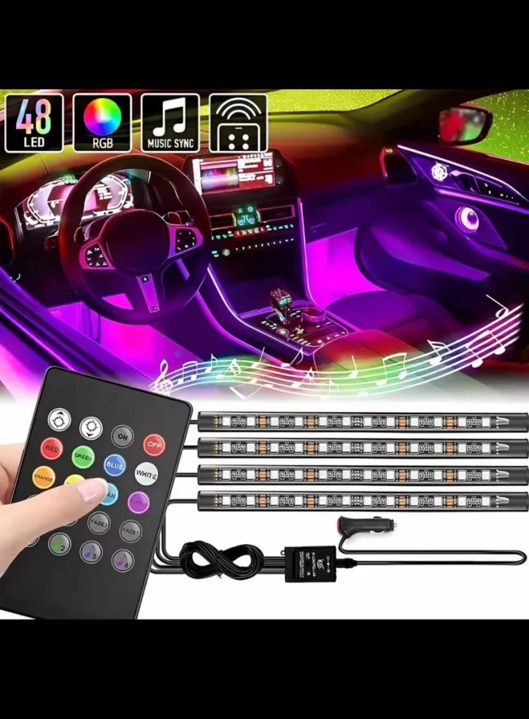 Tira led RGB Lux Led Dj-kd128810w Para Interior X 4 Audio rítmica – imagen 5