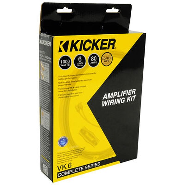Kit De Cables Kicker VK6 6GA OFC 100% Cobre Para Instalar Amplificador