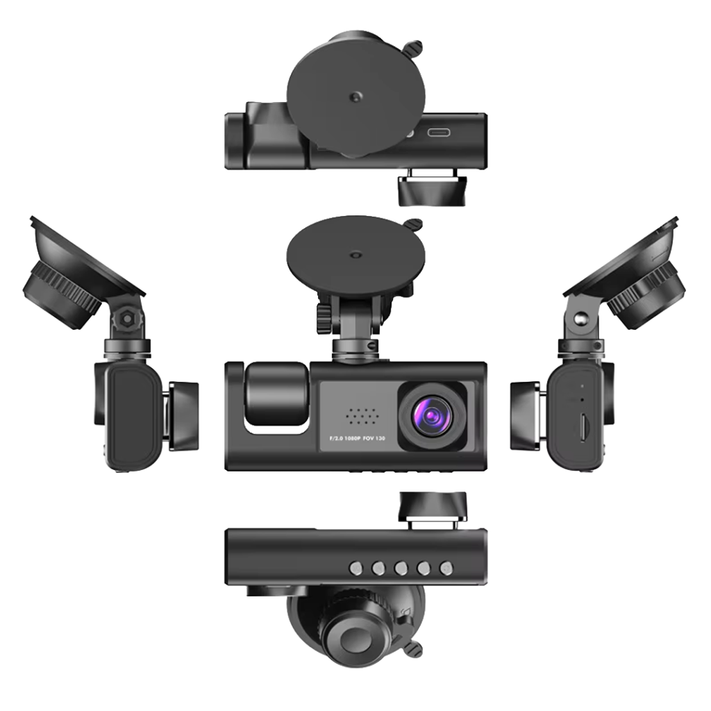 Cámara Dashcam 3 En 1 Guardtex Full Hd Wifi Sensor G Triple