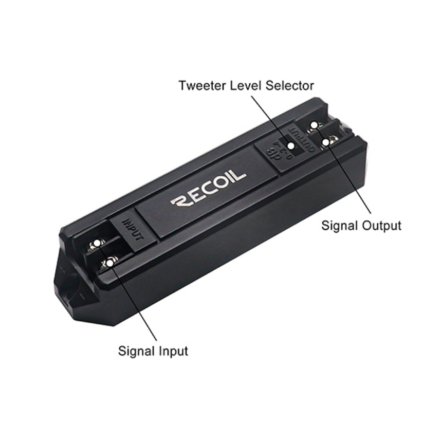 Tweeter Recoil Ret1 Domo Seda 25 Rms Con Crossover Negro – imagen 3
