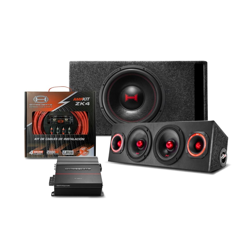 Combo Dynahertz H012 + Potencia Rt 1200.4 + Rackera + Cables – imagen 1