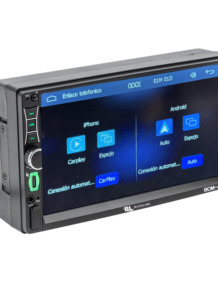 Estereo Doble Din Blauline Bcm-485 Carplay X Cable