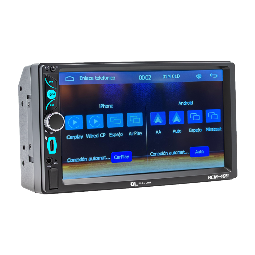 Estereo Doble Din Blauline Bcm-499 Car Play Inalambrico – imagen 3