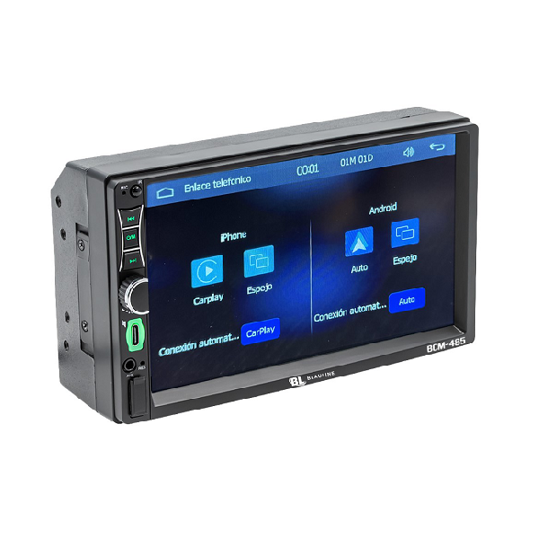 Estereo 7 Pulgadas Doble Din Blauline Bcm-485 Carplay Android Auto Alambrico
