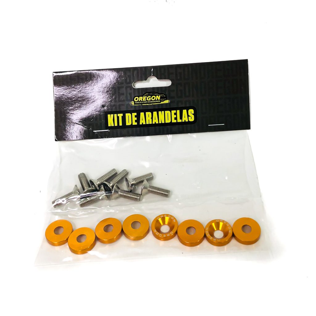 KIT DE ARANDELAS OREGON ANODIZADA COLORES VARIOS X 8 UNIDADES – imagen 9