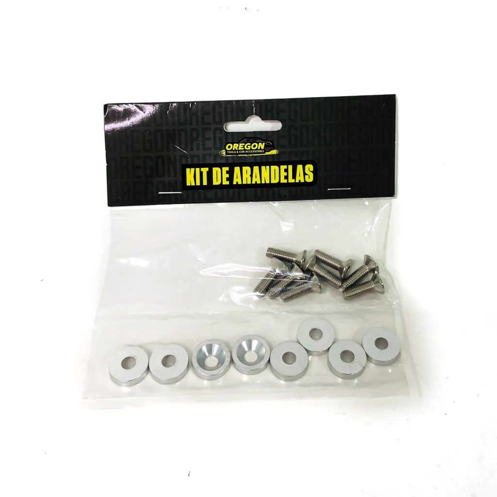 KIT DE ARANDELAS OREGON ANODIZADA COLORES VARIOS X 8 UNIDADES – imagen 2