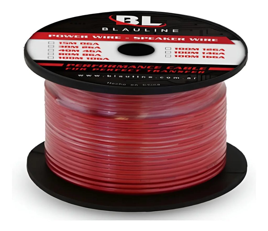 Rollo De Cable Blauline 10ga Por 100 Metros Color Rojo – imagen 1