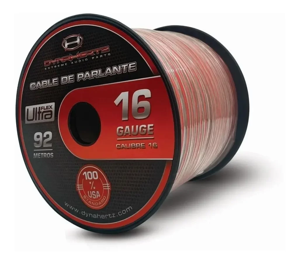 Rollo De Cable Bipolar Dynahertz De 16 Gauge X 92metros – imagen 1