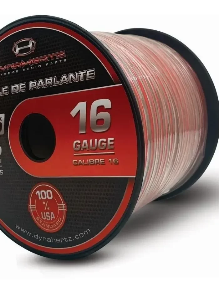 Rollo De Cable Bipolar Dynahertz De 16 Gauge X 92metros