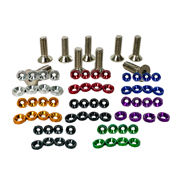 KIT DE ARANDELAS OREGON ANODIZADA COLORES VARIOS X 8 UNIDADES
