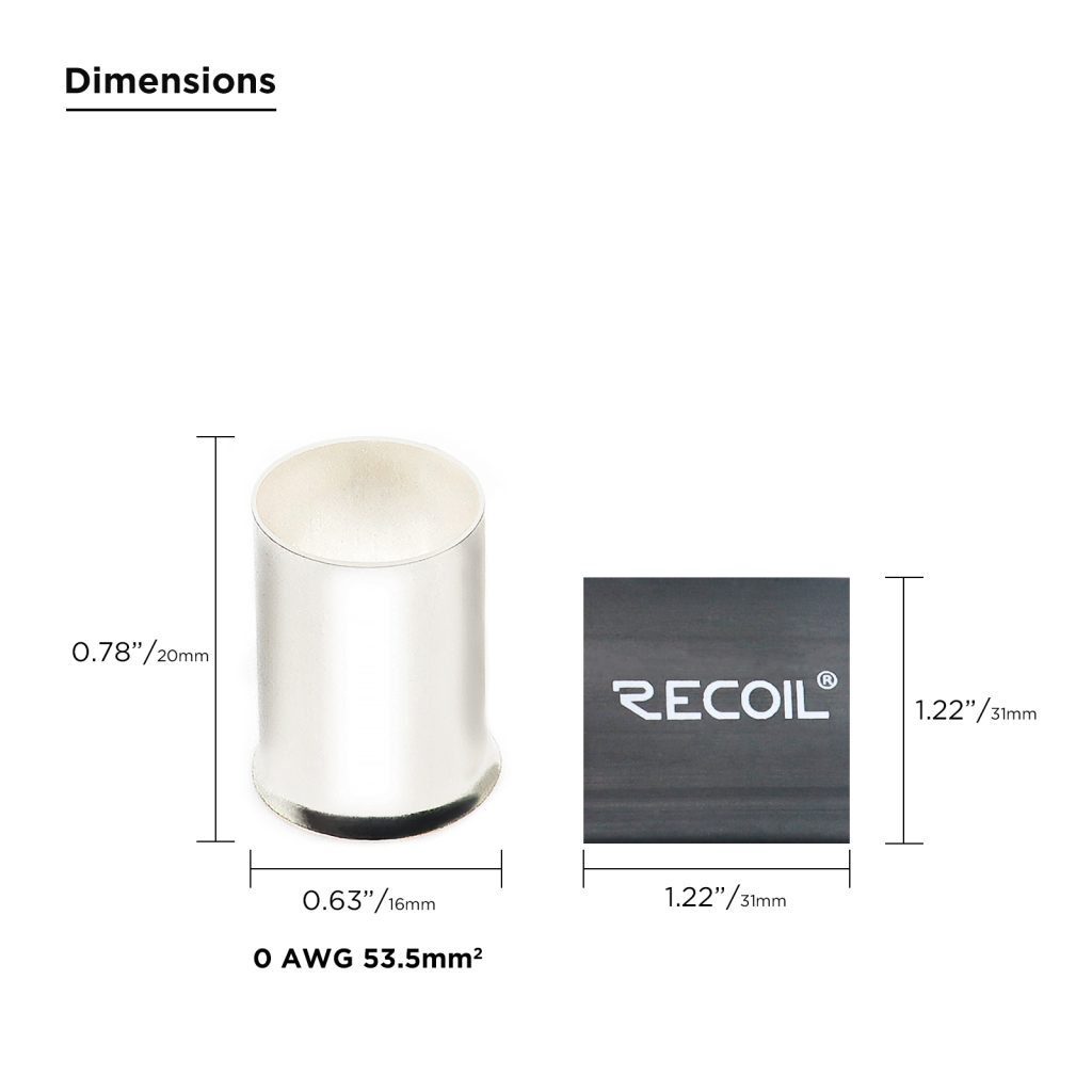 Terminales Ferrules Recoil Wf012 0ga Bolsa X 12 Unidades – imagen 4