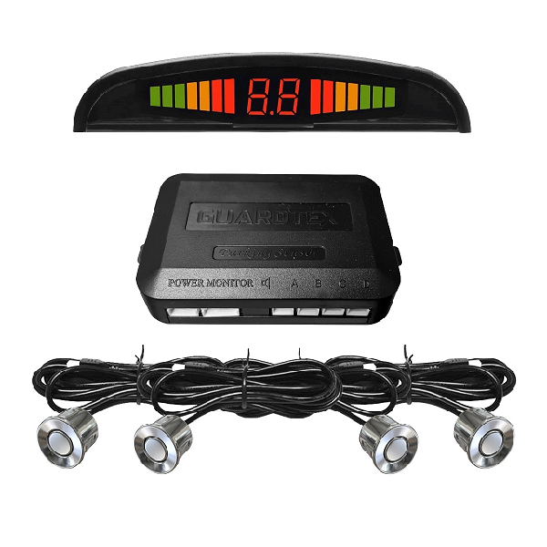 Sensores De Estacionamiento Guardtex Gps-4ch Kit 4 Cromado