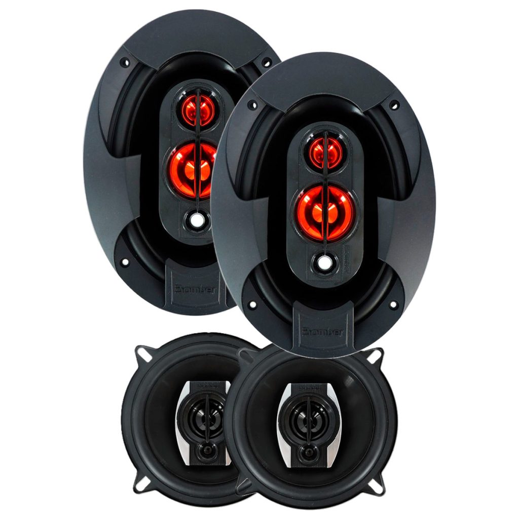 Combo 2 Parlantes Bomber BBR 6×9 65W RMS+ 2 Parlantes BBX 5 Pulgadas 65W RMS – imagen 1