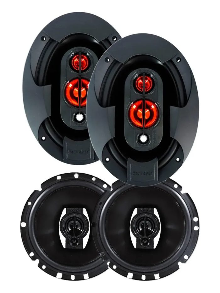 Combo 2 Parlantes Bomber BBR 6x9 65W RMS+ 2 Parlantes BBX 6 Pulgadas 65W RMS