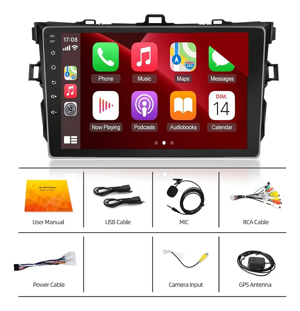 Multimedia 9 Pulgadas Android Corolla 2008-2014 4gb Gps Wifi – imagen 2