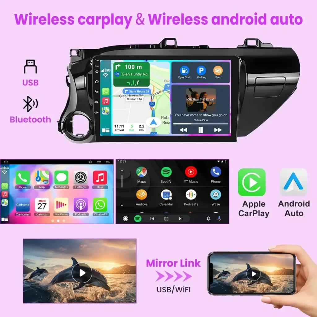Multimedia Android Pantalla 10 Pulgadas Toyota Hilux 2016 / 20 4gb ram – imagen 3