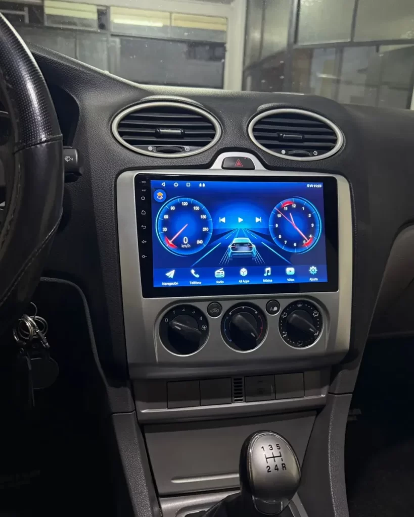 Pantalla Multimedia Android 9 Pulgadas Ford Focus 2 Perillas Aire – imagen 2