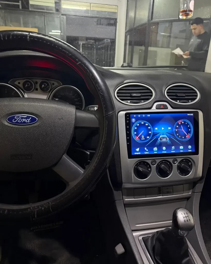 Pantalla Multimedia Android 9 Pulgadas Ford Focus 2 Perillas Aire – imagen 3