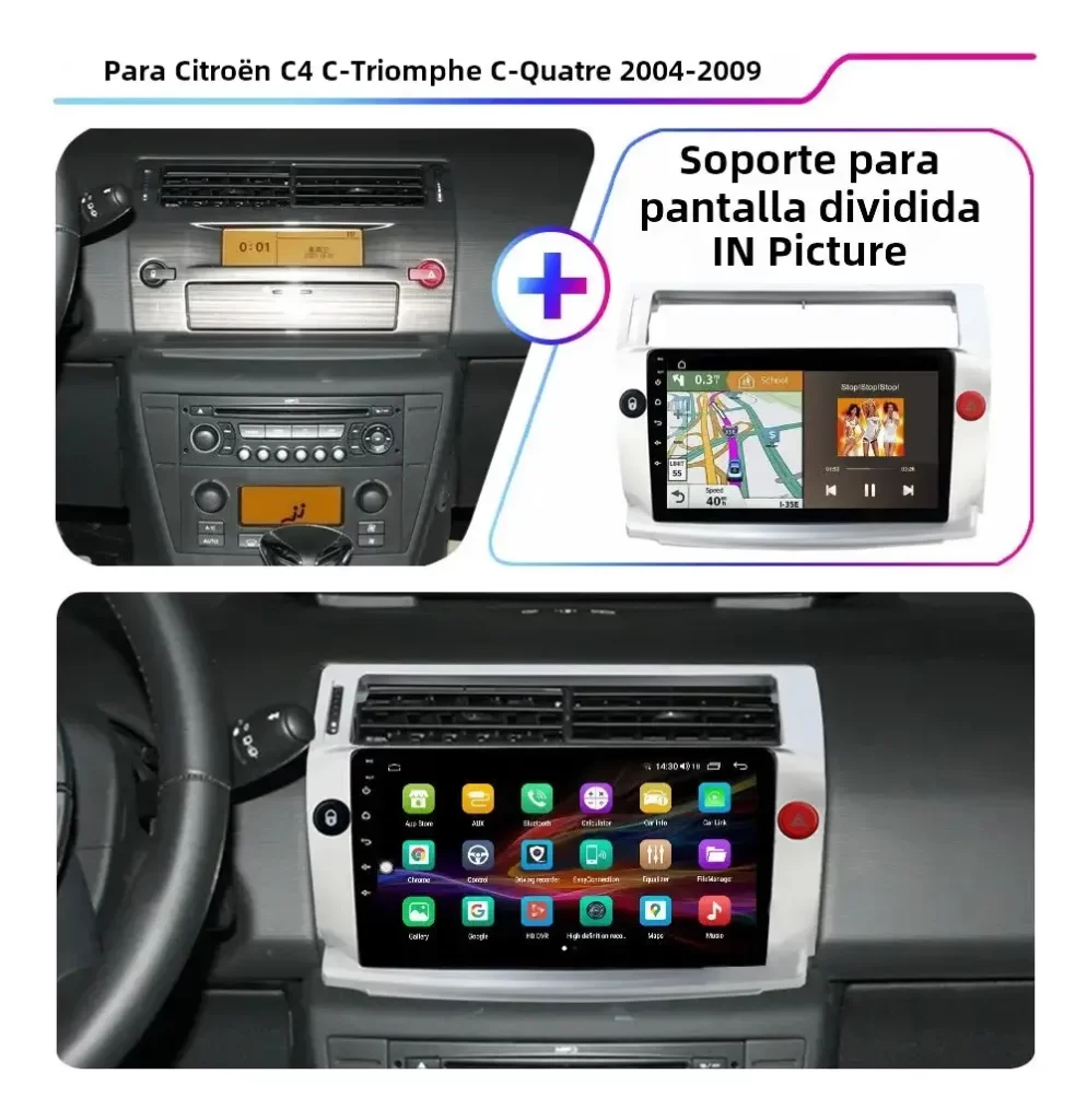 Pantalla Multimedia Android Citroen C4 – 4gb Ram 9 Pulgadas 64 Rom – imagen 5