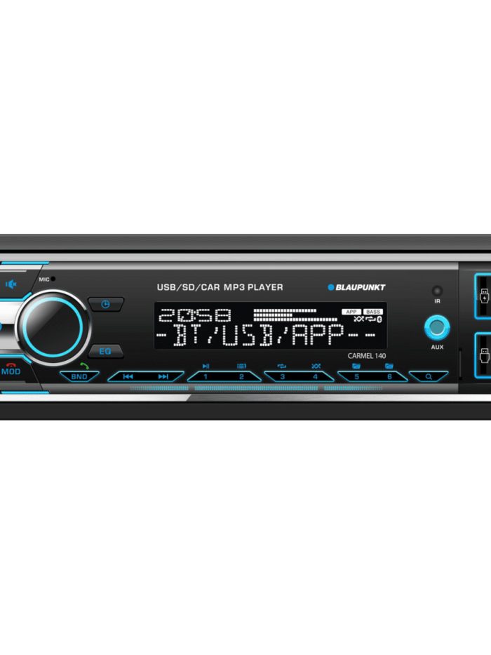 EstEreo Blaupunkt Carmel 140 1 Din Bluetooth USB 3 Pares RCA 4x50W Frente Desmontable
