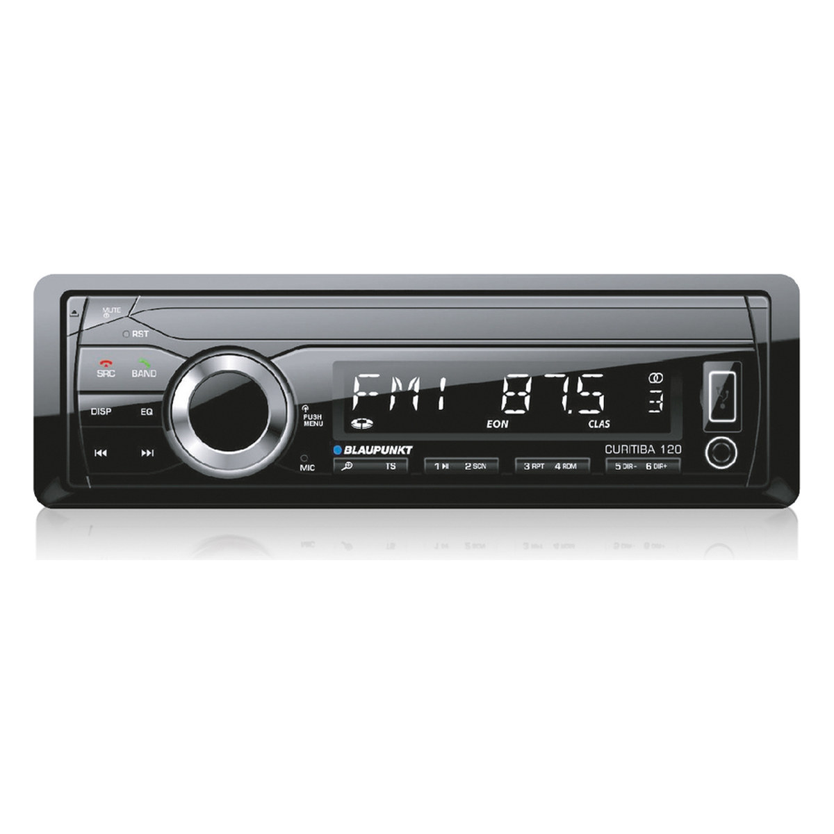 Estereo Blaupunkt Curitiba 120 1 Din Bluetooth USB AUX AM/FM Frente Fijo