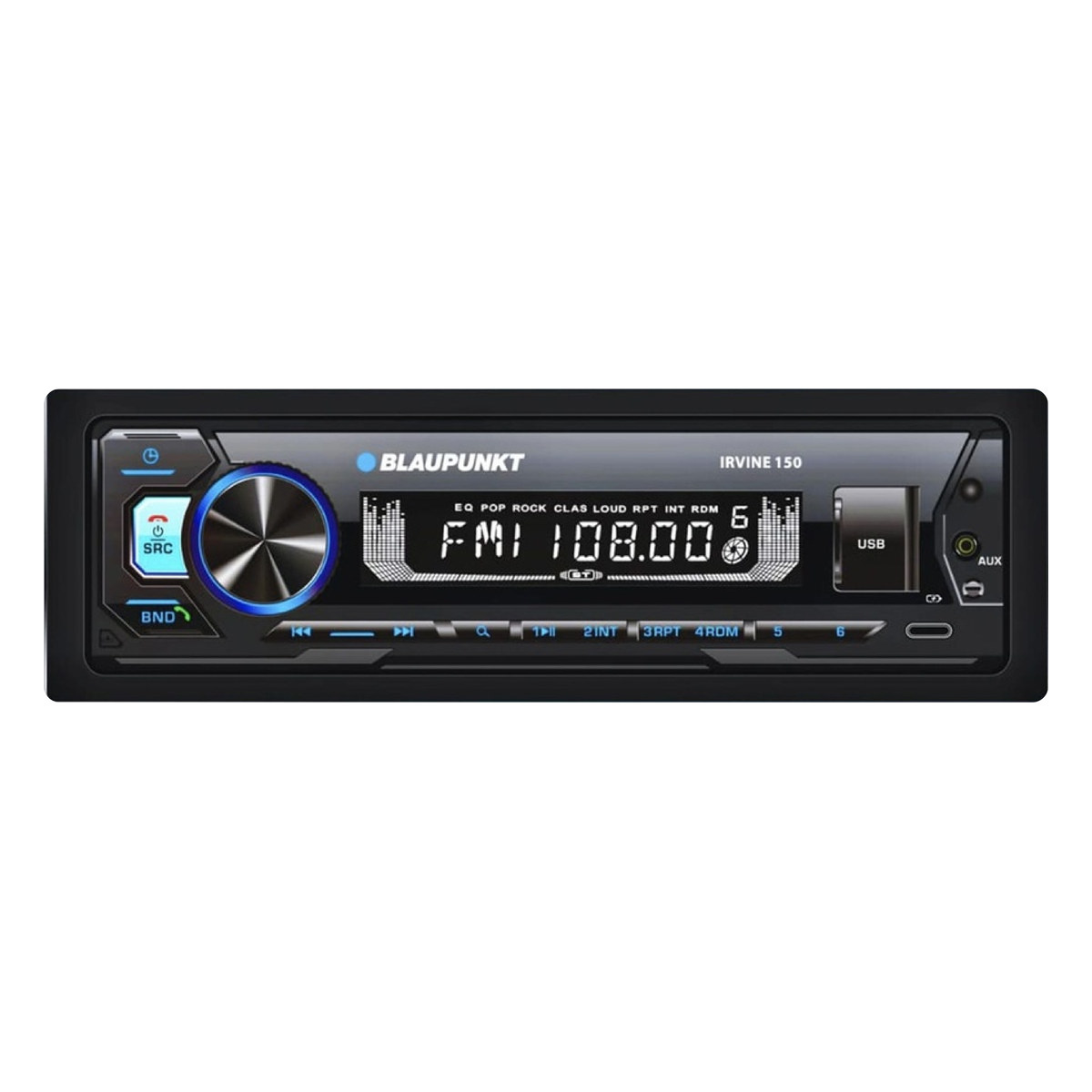 Estéreo Blaupunkt Irvine 150 1 Din Bluetooth 5.0 3 Pares RCA 4x30W Frente Desmontable
