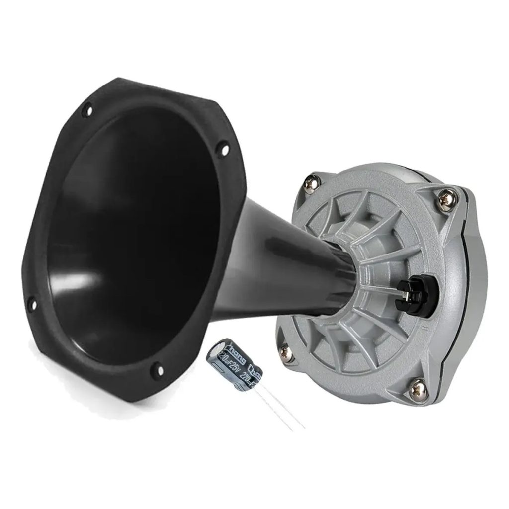 Combo 2 Drivers Blauline BD-250 + 2 Cornetas Permak Cortas+ 2 Capacitores – imagen 2