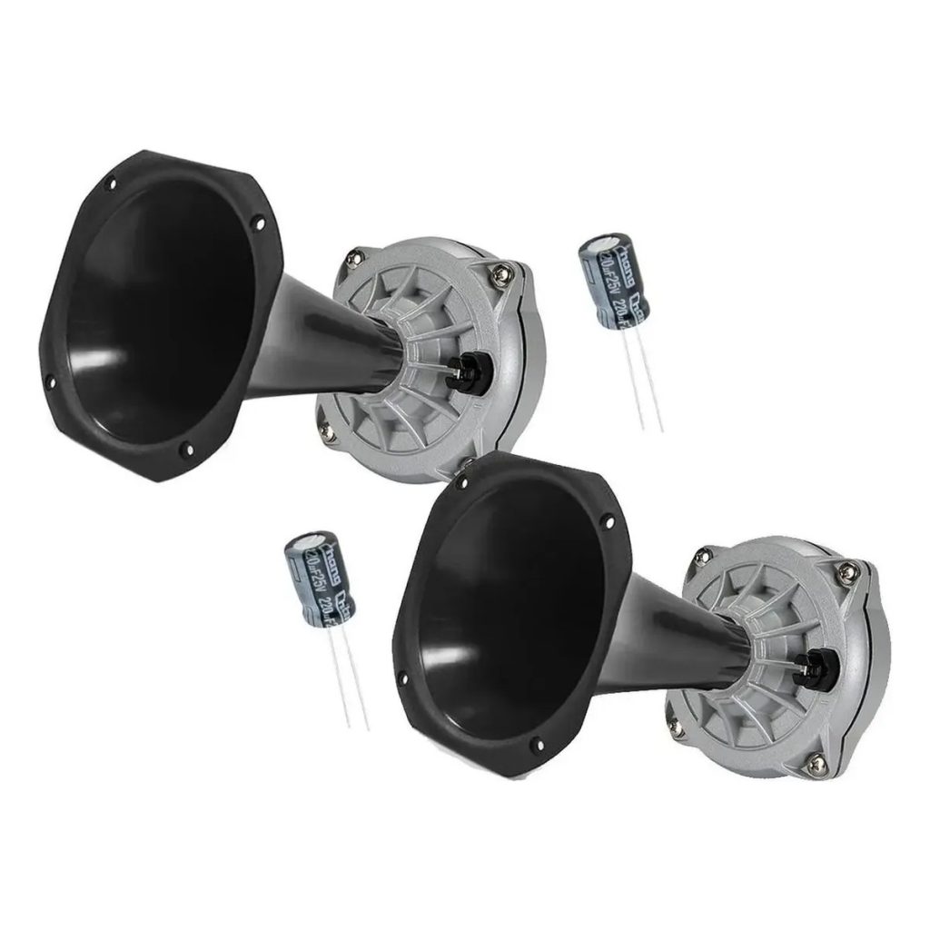 Combo 2 Drivers Blauline BD-250 + 2 Cornetas Permak Cortas+ 2 Capacitores – imagen 1