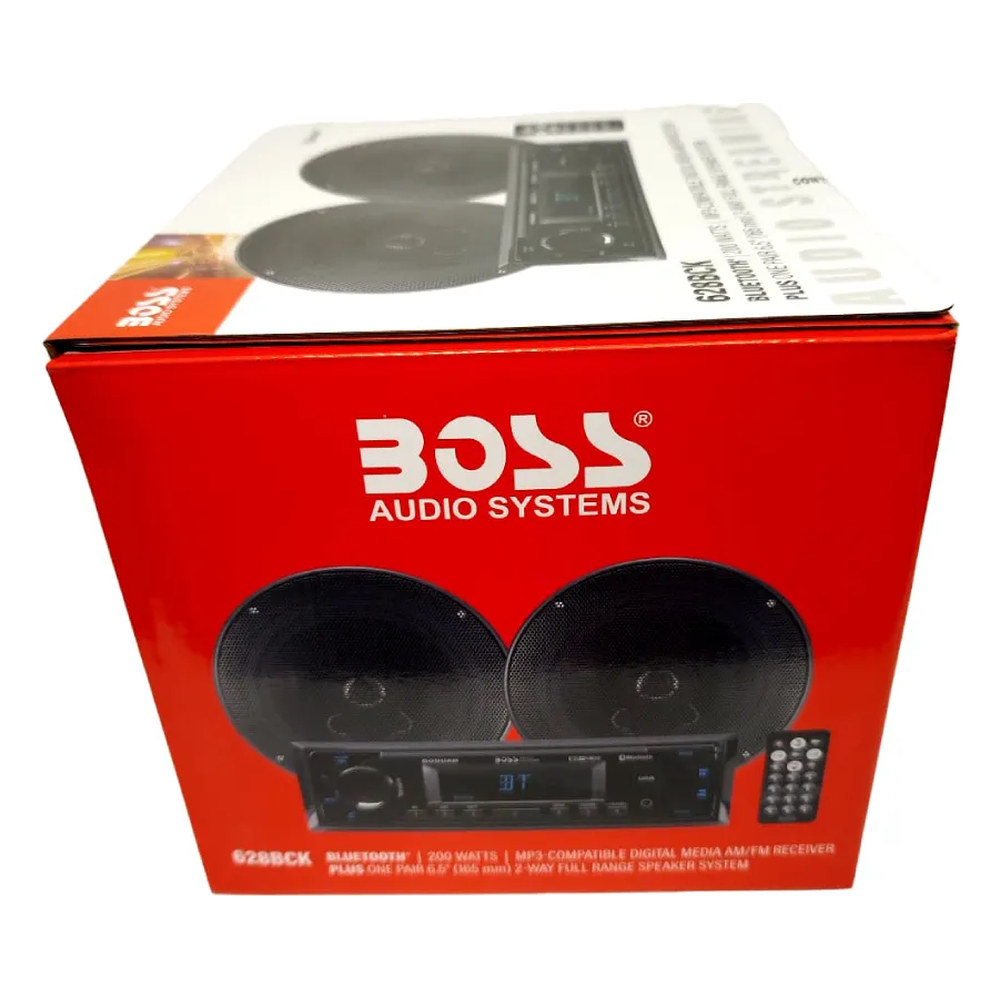Combo Estéreo Boss 628BCK 1 Din Bluetooth USB + 2 Parlantes 6.5 Pulgadas – imagen 4