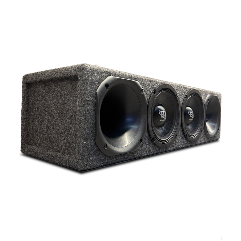 Combo Rackera Custom Box + 2 Medios Blauline 6″ 150W + 2 Drivers Blauline 200W Con Corneta – imagen 4