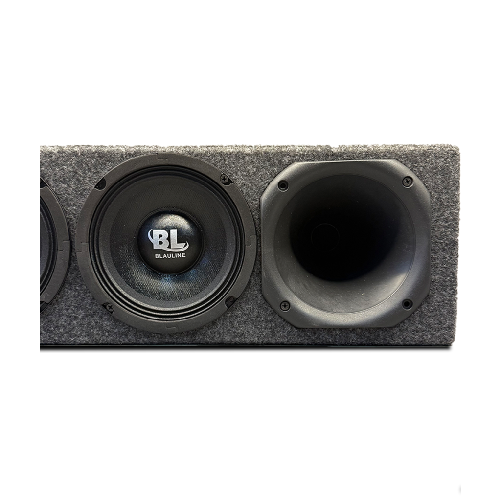 Combo Rackera Custom Box + 2 Medios Blauline 6″ 150W + 2 Drivers Blauline 200W Con Corneta – imagen 6