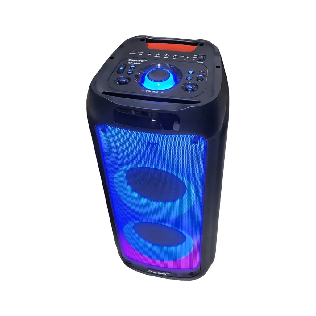 Parlante Portátil Bluetooth EcoPower Con Karaoke Bluetooth Micrófono 2×8 Pulgadas EP1956 – imagen 2