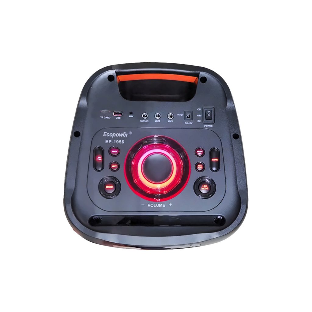 Parlante Portátil Bluetooth EcoPower Con Karaoke Bluetooth Micrófono 2×8 Pulgadas EP1956 – imagen 8