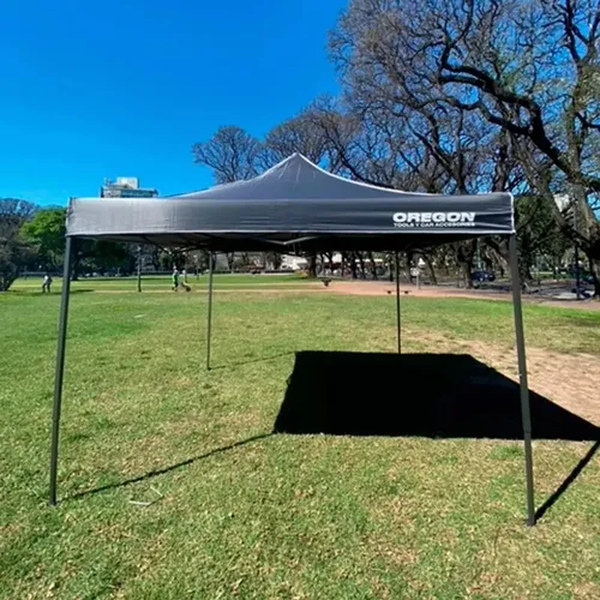 Gazebo Oregon 3×3 Plegable Autoarmable Playa Jardín Gris GAZ002 – imagen 2