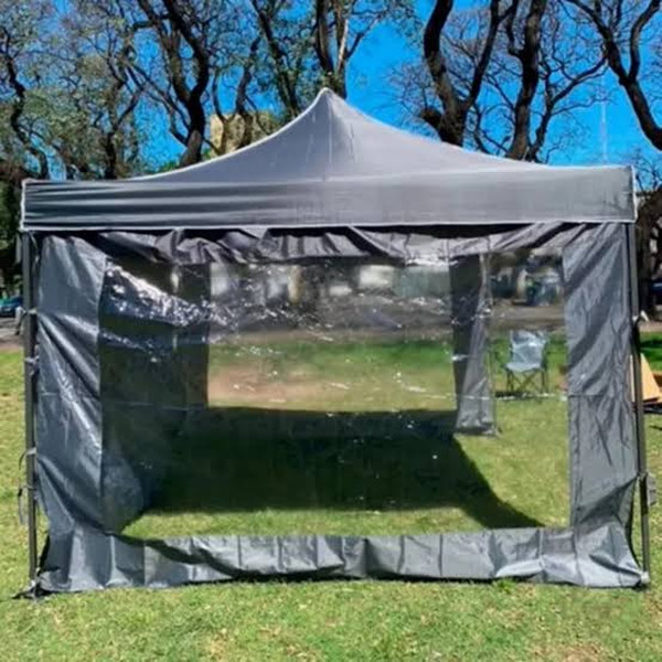 Gazebo Oregon 3×3 Con Paredes Reforzado Plegable Autoarmable Color Gris GAZ001 – imagen 4